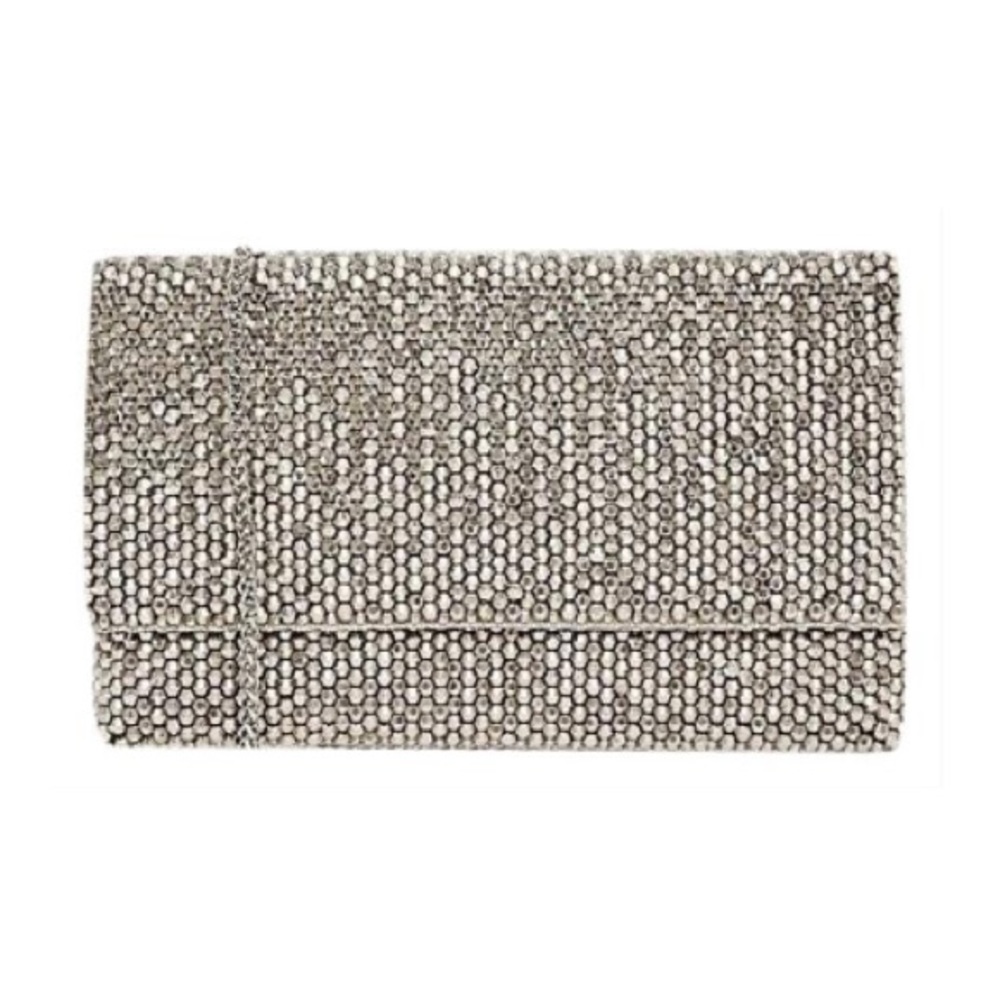Reiss Silver Clutch Bag